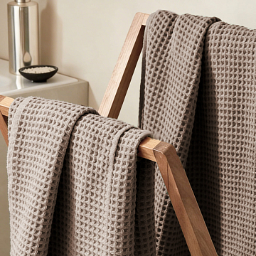 Полотно вафельное 150 см гладкокрашеное арт. 169 рис 87060-11 бежевый АК