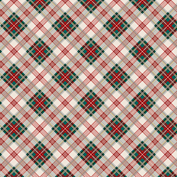 Перкаль 220 см наб 43091-1 Новогодний тартан
