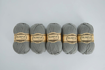 Пряжа для ручного вязания Olimpia Sparta цв.IR15 серый 5шт*100г