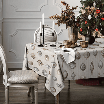 Рогожка 150 см наб арт. 904 29292-1 Новогодняя игрушка