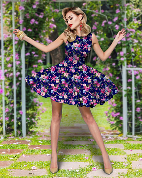 Бязь наб 150 см Комфорт 4604-1 Букет