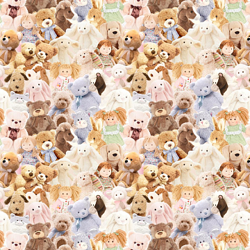 Бязь наб 150 см Премиум 4611-1 Мягкие игрушки