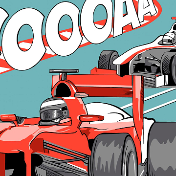 Перкаль 150 см наб 64028-1 Формула 1