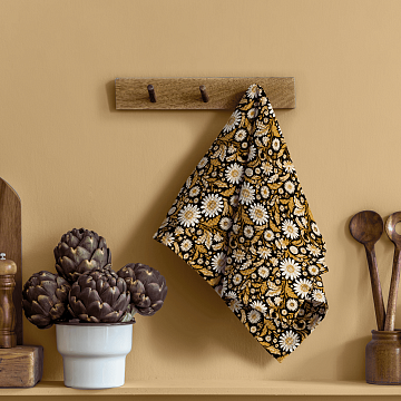 Полотно вафельное 150 см наб 29337-1 Ромашки