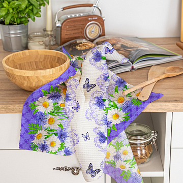 Полотно вафельное 50 см 5600-1 Букет