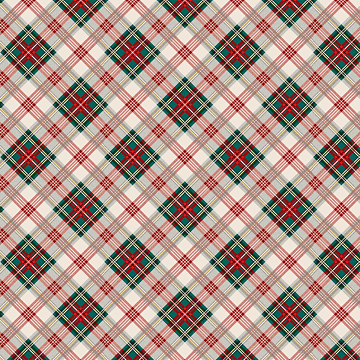 Перкаль 220 см наб 43091-1 Новогодний тартан