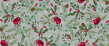 Рогожка 150 см наб арт. 904 29294-2 Гранатовый сад