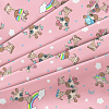 Фланель 90 см наб 64024-4 Радужные жирафики розовый