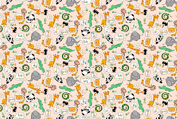 Ситец 95 см 21317-7 Жирафики