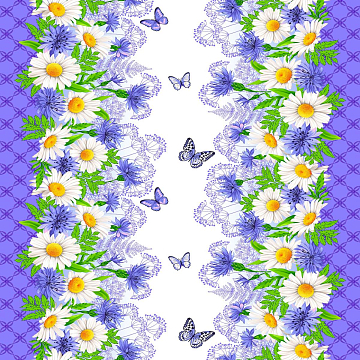 Полотно вафельное 50 см 5600-1 Букет