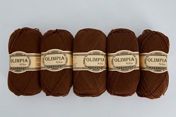Пряжа для ручного вязания Olimpia Nika цв.G17 шоколад 5шт*100г