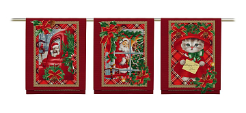 Полотно вафельное 150 см 29218-1 Новогодние открытки