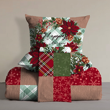 Перкаль 220 см 7228-1 Новогодний пэчворк