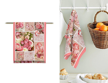 Полотно вафельное 50 см наб 5612-1 Розовый пэчворк