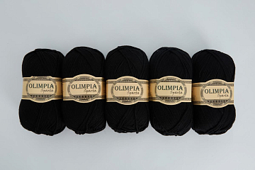 Пряжа для ручного вязания Olimpia Sparta цв.IR16 черный 5шт*100г