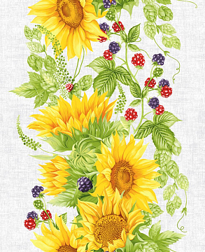 Полотно вафельное 50 см 5599-1 Подсолнух